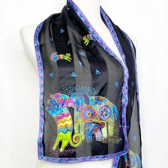 Colorful Animal Print Scarf - Picture 4 of 4